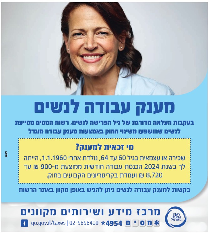 הגשת בקשה מקוונת למענק עבודה (מודעה)